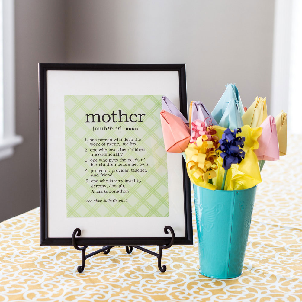 Mother's Day with Origami Flowers