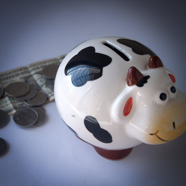 Piggy bank saving money