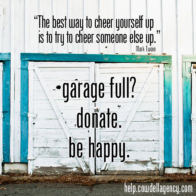 garage full? donate. be happy.