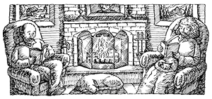 fireplace mature couple